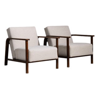 19th Century France Art Deco Cream Wood Armchair For Sale