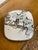 Small Vintage Chinese Porcelain Shard & Repousse Nickel Silver Trinket Box