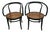 Set of Vintage Straw Beech Chairs by Michael Thonet, 1950 For Sale