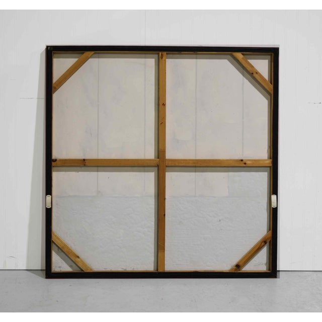 Red Contemporary Abstract Geometric Oil Painting With Gold Leaf For Sale - Image 8 of 9