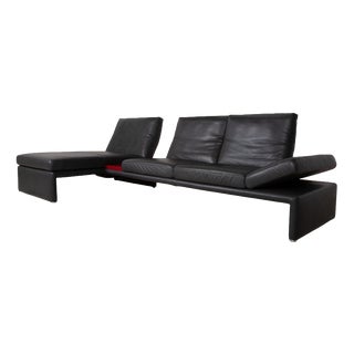 Raoul Corner Sofa in Anthracite Leather from Koinor For Sale