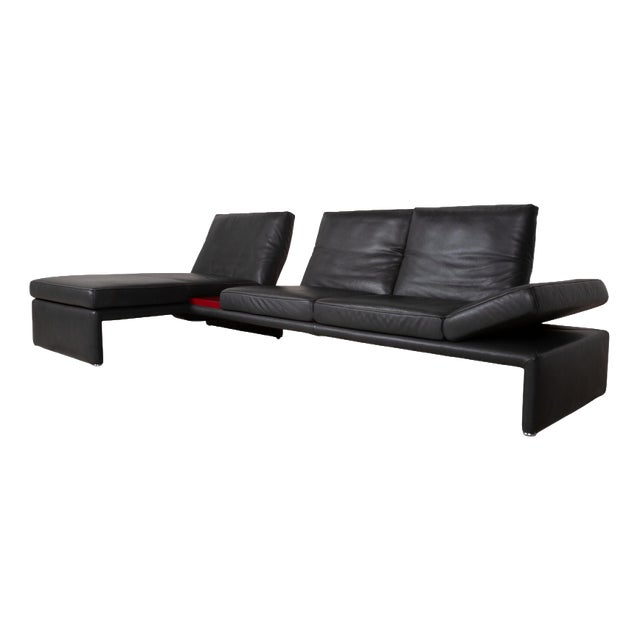 Raoul Corner Sofa in Anthracite Leather from Koinor For Sale