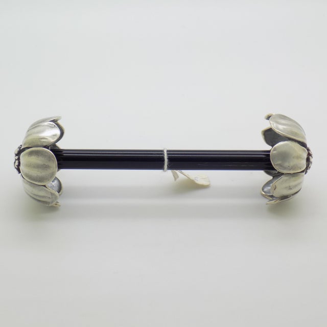 Vintage Italian Sterling Silver 925 and Glass Spoon Rest with Daisies by Ottaviani, 1970s For Sale - Image 6 of 11
