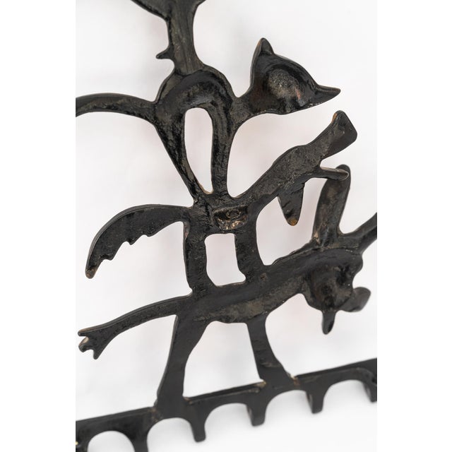 Vintage Austrian Brass Key Hanger by Walter Bosse, 1950 For Sale - Image 6 of 12