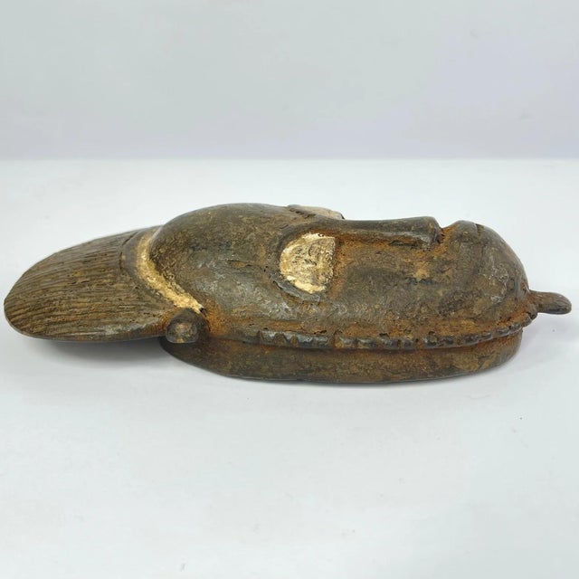 Early 20th Century Early 20th Century Yaure Baule Portrait Mask Cote d'Ivoire For Sale - Image 5 of 6