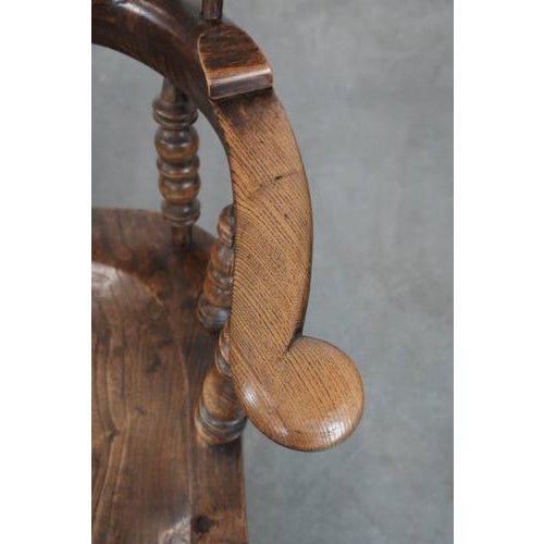 Antique English Highback Windsor Chairs, 18th Century, Set of 2 For Sale - Image 9 of 18