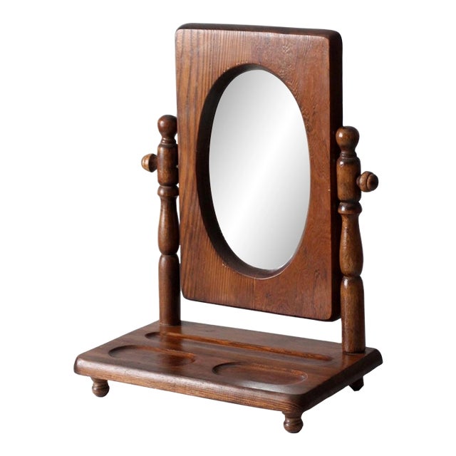 Antique Wooden Vanity Mirror For Sale