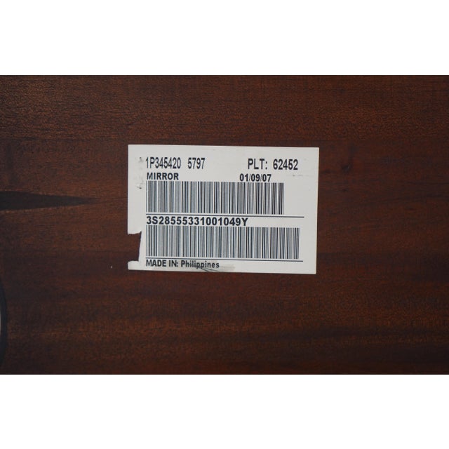 Ethan Allen Regency Style 6 Inlaid Mahogany Beveled Mirror For Sale - Image 12 of 12