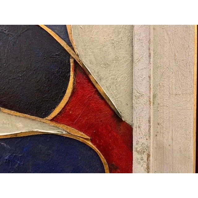 2010s Andrea Stella "Party of Colors" Gold Leaf Oil Mixed Media Painting, Figurative, Italian Contemporary Art, 2010 For Sale - Image 5 of 10