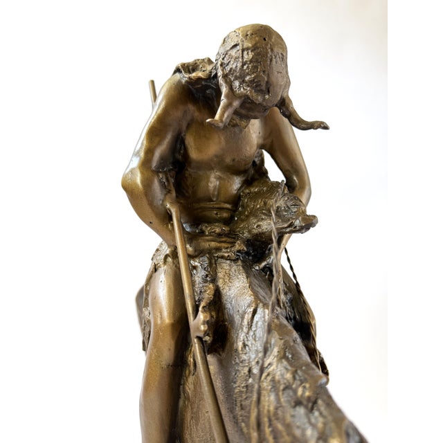 End of the Trail, Bronze Sculpture After Fraser - 22"h For Sale - Image 4 of 13