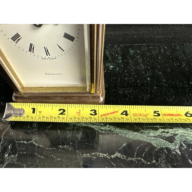 Mid 20th Century Tiffany & Co. Brass Carriage Clock For Sale - Image 10 of 10