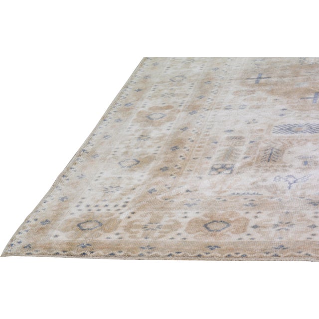 Turkish Turkish Oushak Hand Knotted Wool Rug, 6'8"x11'1" For Sale - Image 3 of 6