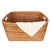 Boho Chic Artifacts Saboga Home Family Basket with Cutout Handle in Honey Brown For Sale - Image 3 of 13
