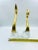 Mid 20th Century Set of 2 Hand Blown Clear Art Glass & Brass Swan Sculptures/Figurines For Sale - Image 11 of 12