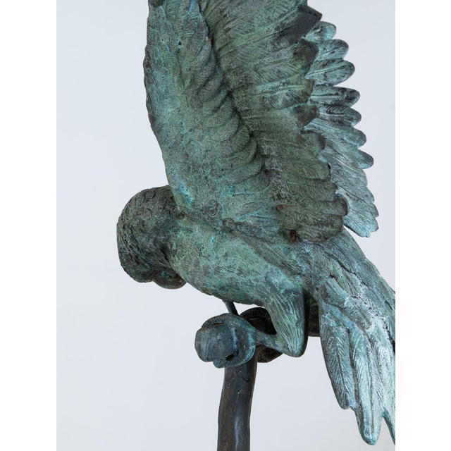 Green Bronze Sculpture of Three Parrots, Italy Mid 20th C. For Sale - Image 8 of 18