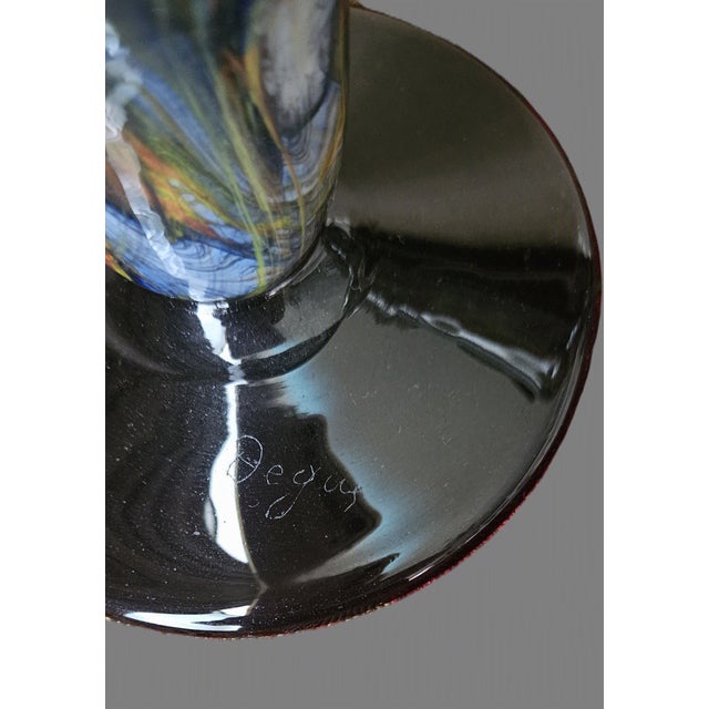 Exceptional Pair of Art Deco Hand-Blown Glass Pitchers by Degue, France, c.1920 For Sale - Image 12 of 16