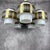 Metal Six-Arm Chandelier by Bent Karlby for Lyfa, Denmark, 1970s For Sale - Image 7 of 18