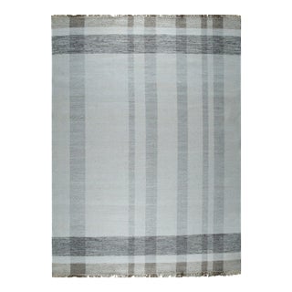 6x9 Giselle Serene Multicolor Geometric Modern Flatweave Wool Carpet Rug For Sale