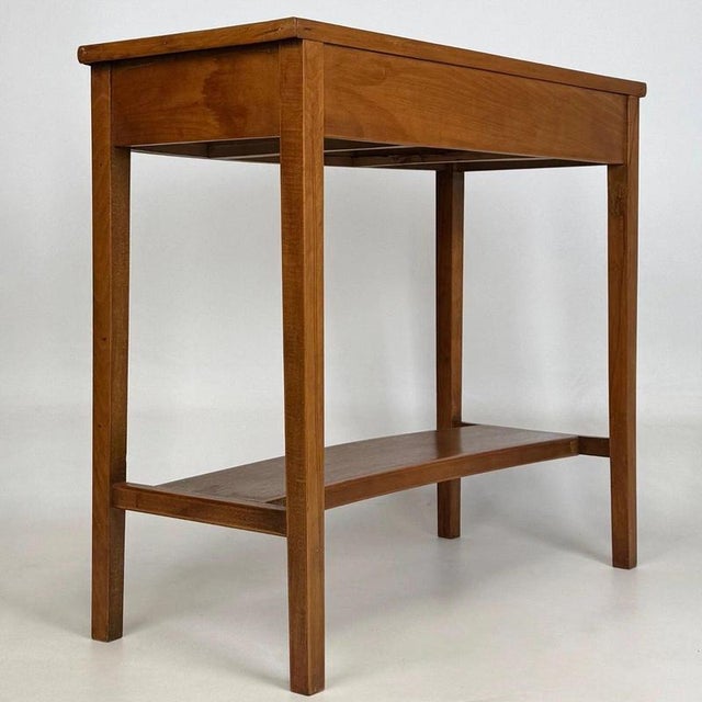 2000 - 2009 Mid-20th Century Beech Side Table For Sale - Image 5 of 13