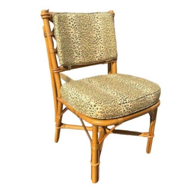 Elevate your dining experience with his beautifully restored, exquisite dining table set featuring a single-strand rattan...