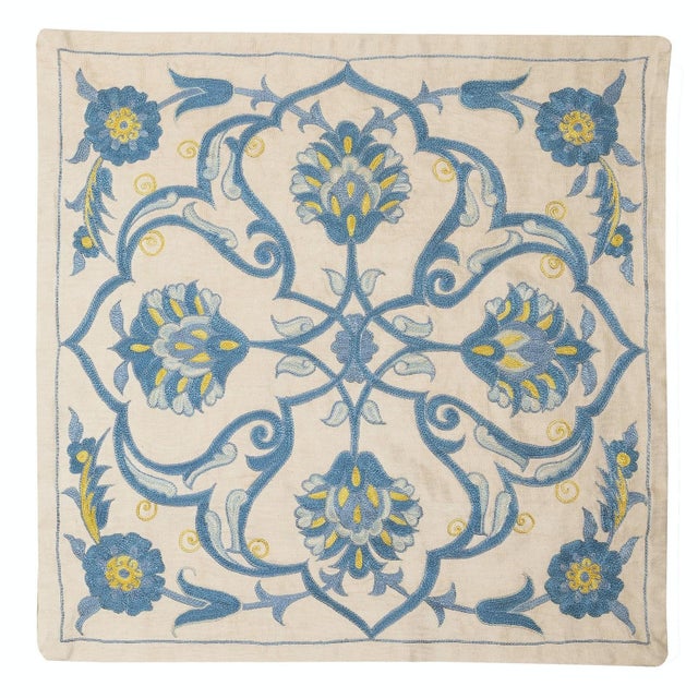 New Hand-Embroidered 100% Silk Cushion Cover – Authentic Uzbek Textile Art Elevate your home décor with this exquisite...