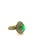 Bochic "Orient" Vintage Emerald & Fancy Yellow Sapphire Ring Set In 18K Gold & Silver, Size 6.5 For Sale - Image 4 of 18