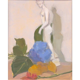 Hydrangea Goddess Still Life Painting by Michelle Farro For Sale