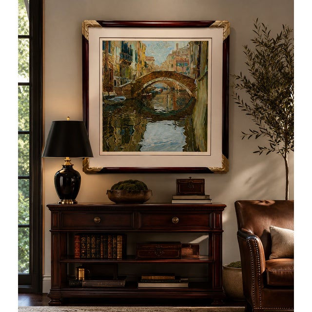 A luminous and atmospheric limited edition serigraph by celebrated Italian-American artist Marco Sassone, capturing one of...