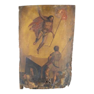 Early Renaissance or Gothic Tempera Fresco Religious Painting on Panel