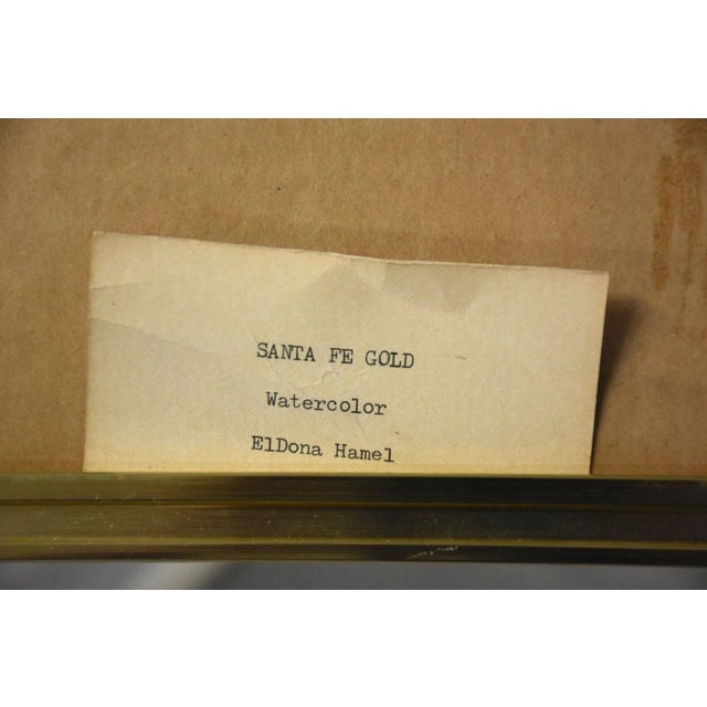 Yellow Mid Century Modern Abstract Watercolor Painting For Sale - Image 8 of 8