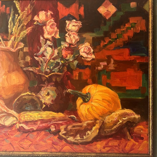 Expressionism 2000s Still Life Oil Painting on Canvas Framed by Liviu Hancu For Sale - Image 3 of 8