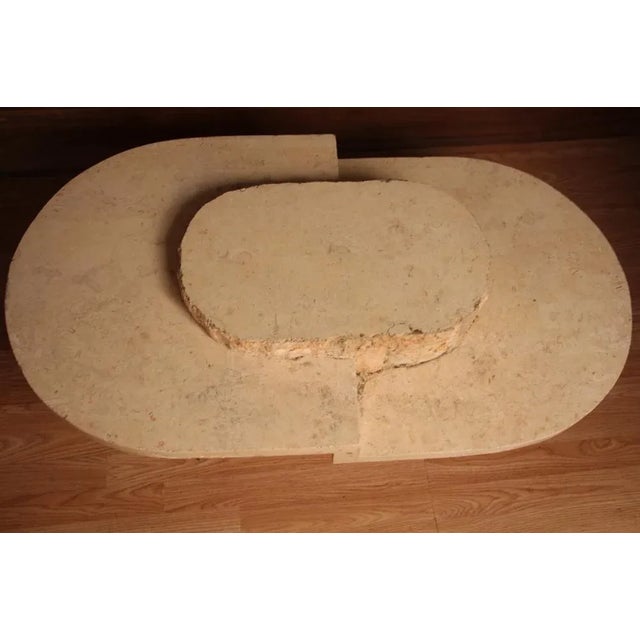 Coffee Table with Travertine Veneer, 1970s For Sale - Image 4 of 9