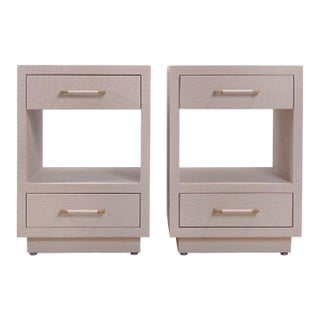 Interlude Home Taylor Small Bedside Chests, Pair of (New Condition) For Sale