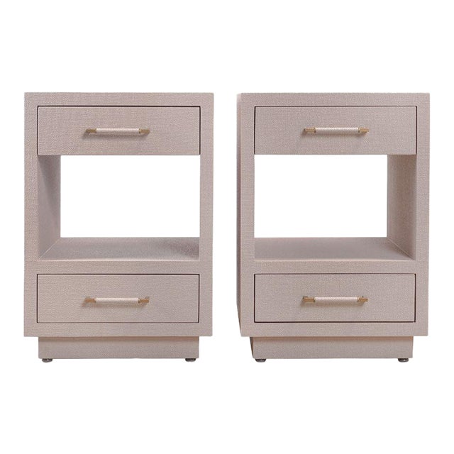 Interlude Home Taylor Small Bedside Chests, Pair of (New Condition) For Sale