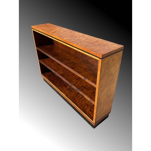 Art Deco Mahogany Open Faced Bookcase from Linköpings Möbelindustri AB, 1950s For Sale - Image 9 of 18
