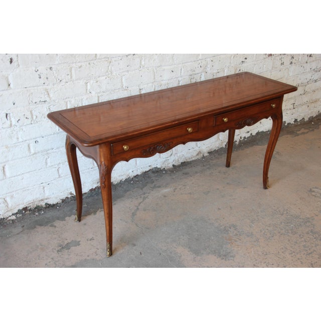 Kindel Furniture Cherry Wood French Provincial Sofa Table Chairish