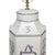 Late 20th Century A Hand-Painted Hexagonal Iron Tea Canister Table Lamp With Silver Calligraphic Design For Sale - Image 5 of 7