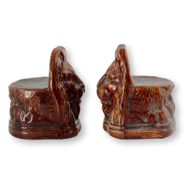 19th Century 19th Century English Staffordshire Rockingham Lion Head Window Stops For Sale - Image 5 of 7