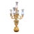 French Empire Crystal Candelabra Table Lamp – 5 Light Gilt Bronze Centerpiece For Sale