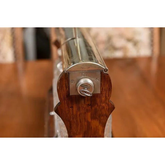19th Century English Victorian Locking Tantalus with Three Cut Glass Decanters For Sale - Image 12 of 12