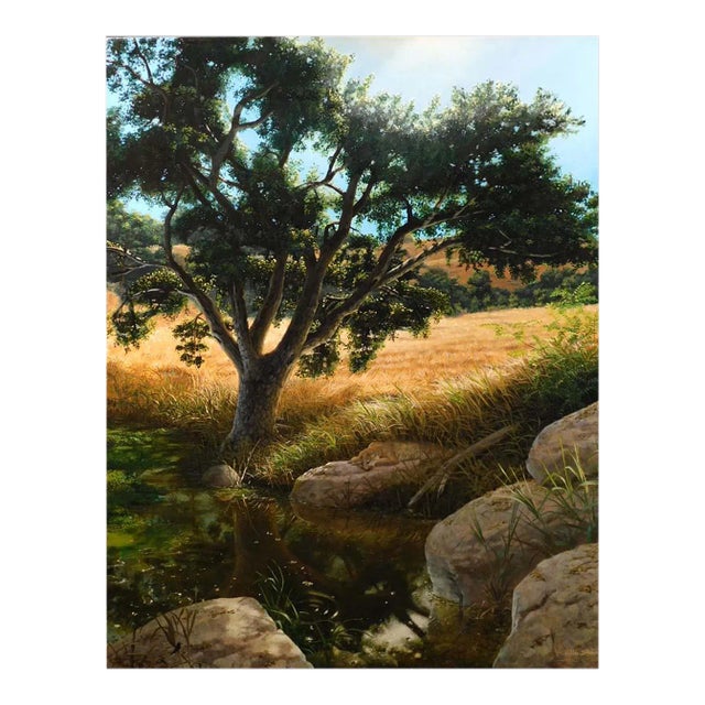 Bradley Elsberry Landscape Oil 40x30Painting on Canvas Hand Signed For Sale