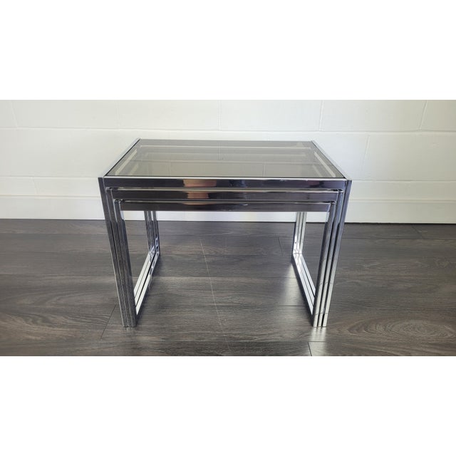 MDA Nesting Tables attributed to Howard Miller for Miller Design Associates, 1970s, Set of 3 For Sale - Image 6 of 10