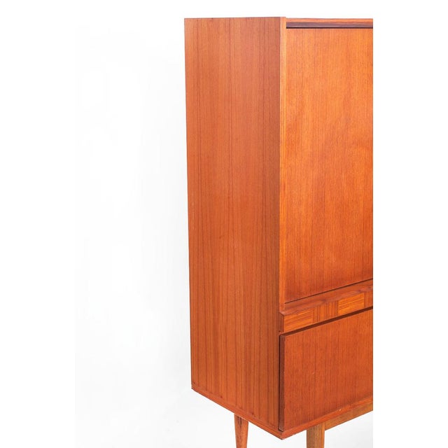 Tall Vintage Scandinavian Sideboard in Teak, France, 1960s For Sale - Image 6 of 14