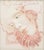 A figurative ceramic tile titled "La Jousese Secret" by Frank Gallo. Circa 1980s. Signed on the lower left with an...
