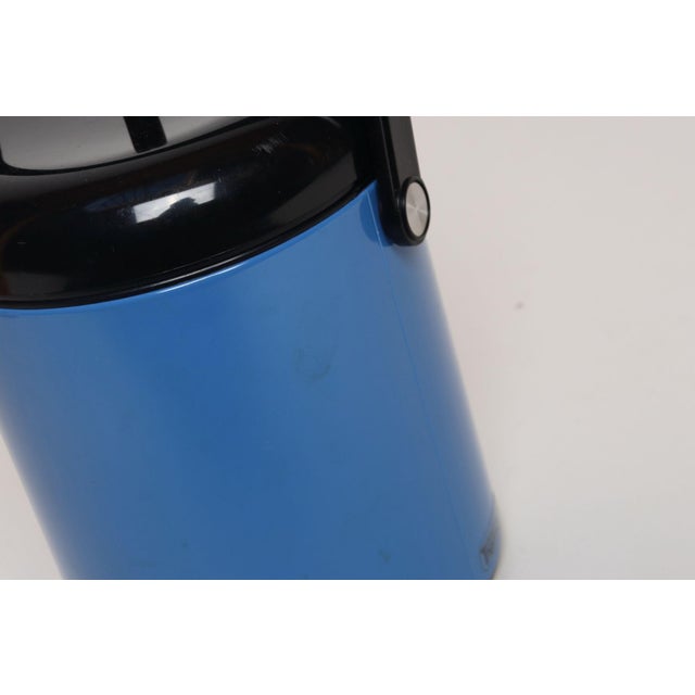 Vintage Japanese Crown Corning "Thermique" Sky Blue Ice Bucket/Pail With Tongs For Sale - Image 12 of 16