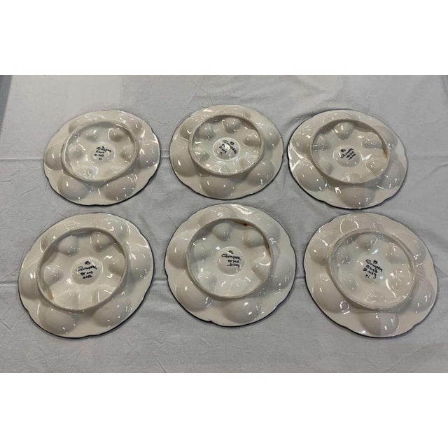 Quimper earthenware oyster service from the 1950s - Plate diameter = 23.5cm