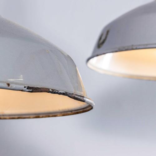 : 1950’s industrial benjamin enamelled grey pendant lamps (model 2) – 14 inch. Benjamin was arguably the market leader in...
