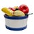 Red 1990s Italian Glazed Ceramic Apples & Bananas Basket Topiary Centerpiece for Gumps San Francisco For Sale - Image 8 of 10