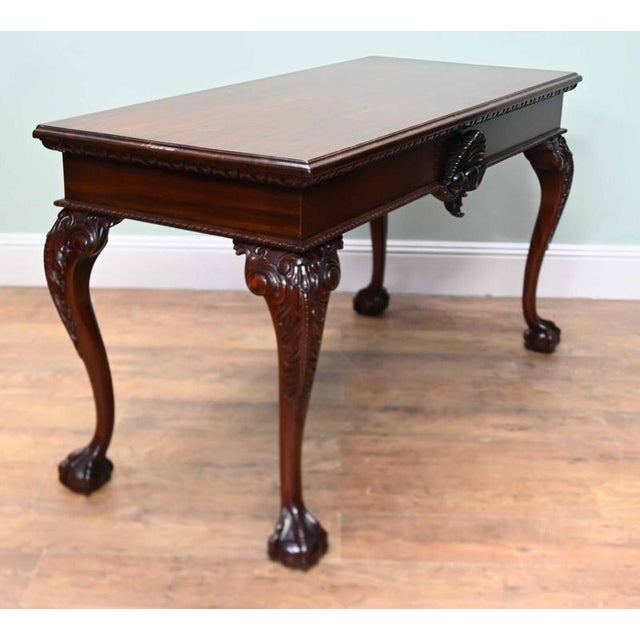 1920s Chippendale Mahogany Console Table, 1920 For Sale - Image 5 of 8
