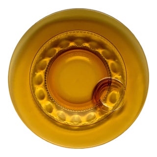 Mid 20th Century Amber “Crown” Glass Plate For Sale